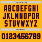 Custom Personalized Gold Navy-Red Baseball Jersey with Team Name and Number - Authentic Sports Apparel Personalized Gold