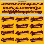 Custom Name Number Personalized Gold Red Navy Baseball Jersey Authentic Throwback Personalized Gold Navy-Red Authentic Throwback