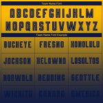 Personalized Gold Navy Soccer Uniform Jersey - Long Sleeve Fade Fashion Design Personalized Gold Navy Sublimation Long Sleeve