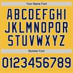 Custom Name and Number Baseball Jersey - Personalized Gold Navy-White Line Authentic Team Jersey Personalized Gold Navy-White