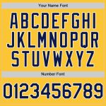 Custom Personalized Gold Navy-White Authentic Baseball Jersey with Team Name and Number - Throwback Style Personalized Gold