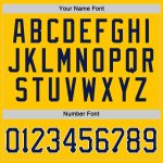 Custom Personalized Gold Navy-White Performance T-Shirt with Team Name and Number Personalized Gold Navy-White Performance