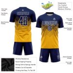 Personalized Gold Navy White Soccer Jersey Uniform - Custom Sports Apparel Personalized Gold Navy-White Sublimation Soccer