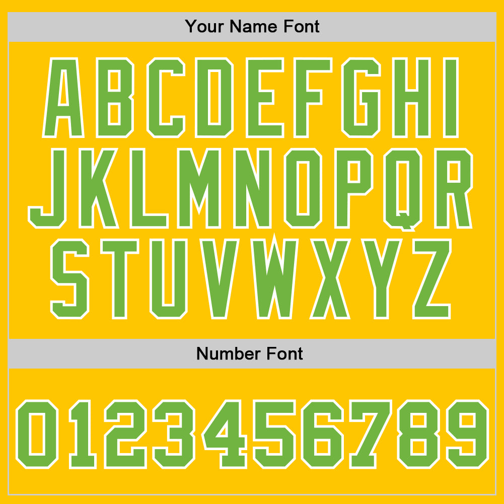Personalized Gold Neon Green-White Authentic Throwback Basketball Jersey Team Custom Name and Number Custom Name Number Personalized Gold Neon Green White Basketball Jersey Authentic Throwback Personalized Gold Neon Green-White - Image 3