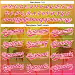 Personalized Hawaii Palm Trees Baseball Jersey in Gold Neon Pink-White 3D Pattern with Custom Name and Number Personalized