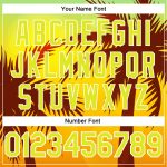 Custom Name & Number Hawaii Palm Trees 3D Pattern Baseball Jersey - Personalized Gold Neon Yellow-White Design Personalized