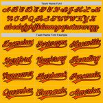 Custom Name and Number Personalized Gold Orange-Black Baseball Jersey - Authentic Throwback Design Personalized Gold Orange-Black