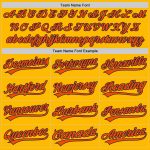 Custom Name Number Baseball Jersey - Personalized Gold Orange-Navy Authentic Throwback Team Jersey Personalized Gold Orange-Navy