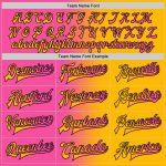 Custom Gradient Varsity Letterman Jacket with Name & Number - Personalized Gold Pink-Black Bomber Full-Snap Fashion Jacket