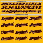 Custom Name Number Personalized Gold Pinstripe Baseball Jersey - Black Crimson Authentic Fade Fashion Team Jersey Personalized
