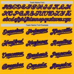 Custom Name Number Baseball Jersey - Personalized Purple Black Gold Pinstripe Authentic Fade Design Personalized Gold Pinstripe