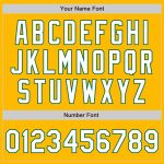 Custom Name & Number Personalized Gold Pinstripe Baseball Jersey in White-Kelly Green - Authentic Fade Design Personalized