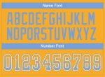 Custom Name & Number Personalized Gold Powder Blue White Football Jersey - Drift Fashion Team Mesh Personalized Gold Powder