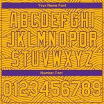 Custom Name Number Basketball Jersey - Personalized Gold Purple Authentic City Edition Personalized Gold Purple Authentic