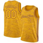 Custom Name Number Basketball Jersey - Personalized Gold Purple Authentic City Edition Personalized Gold Purple Authentic