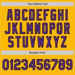 Custom Name Number Baseball Jersey Personalized Gold Purple Black Arm Shapes 3 Colors Authentic Design Personalized Gold