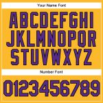 Custom Name and Number Personalized Gold Purple-Black Baseball Jersey - Authentic Team Apparel Personalized Gold Purple-Black