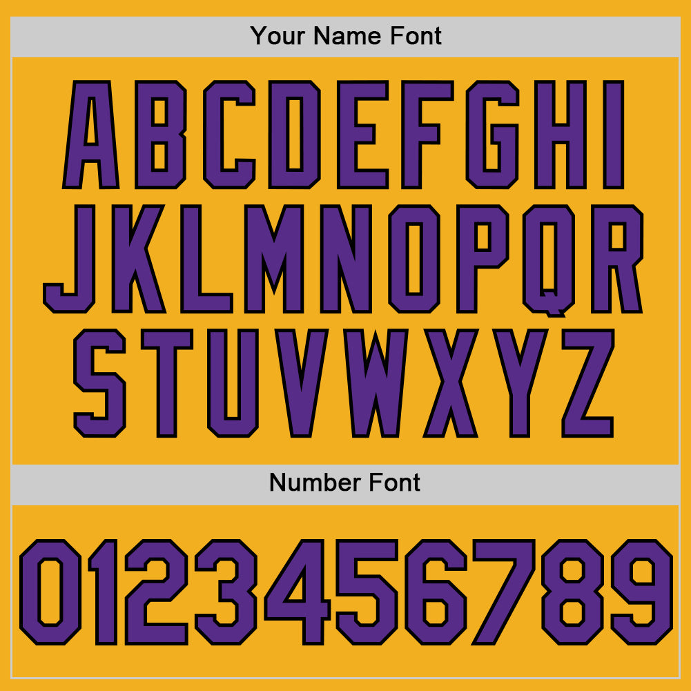 Personalized Gold Purple-Black Authentic Sleeveless Baseball Jersey Personalized Gold and Purple-Black Baseball Jersey for Men - Authentic Sleeveless Style Personalized Gold Purple-Black Authentic - Image 4