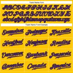 Custom Name and Number Personalized Gold Purple Black Baseball Jersey Sleeveless Authentic Team Personalized Gold Purple-Black