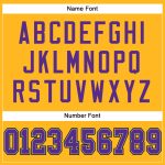 Custom Personalized Gold Purple Black Football Jersey with Name & Number - Authentic Team Apparel Personalized Gold Purple-Black