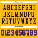 Personalized Authentic Football Jersey - Gold Purple Black Mesh Design Personalized Gold Purple-Black Mesh Authentic Football