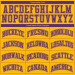 Personalized Basketball Jersey Gold Purple Color Block Round Neck Sublimation Suit Personalized Gold Purple Color Block Round