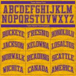 Custom Name and Number Basketball Jersey - Personalized Gold Purple Color Block Round Neck Sublimation Suit Personalized