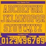 Custom Name Number Sublimation Basketball Jersey Personalised Gold Purple Color Splash Round Neck Suit Personalized Gold