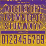 Custom Name and Number Personalized Soccer Jersey - Gold Purple Lines Sublimation Uniform Personalized Gold Purple Lines
