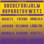 Custom Purple Gold Soccer Jersey with Name and Number - Personalized Long Sleeve Fade Uniform for Team Personalized Gold