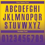 Custom Purple Gold Soccer Jersey with Name and Number - Personalized Long Sleeve Fade Uniform for Team Personalized Gold