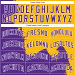 Custom Basketball Jersey with Personalized Name & Number - Gold Purple-White 3D Pattern Grunge Halftone Art Design Personalized