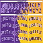 Custom Name Number Basketball Jersey - Personalized Gold Purple White Abstract Design - Authentic City Edition Personalized