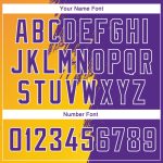 Custom Name Number Basketball Jersey - Personalized Gold Purple White Abstract Design - Authentic City Edition Personalized
