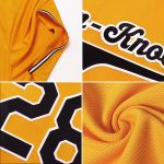 Custom American Flag Baseball Jersey Personalized Gold Purple-White with Custom Name and Number Personalized Gold Purple-White