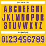 Custom Name and Number Personalized Gold Purple White Baseball Jersey - Authentic Team Jersey Personalized Gold Purple-White