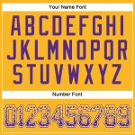 Personalized Gold Purple White Baseball Jersey with Custom Name and Number - Authentic Drift Fashion Team Gear Personalized