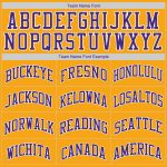 Custom Name Number Baseball Jersey Shirt - Personalized Gold Purple White Authentic Rib-Knit Throwback Personalized Gold