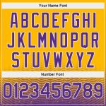 Custom Name and Number Personalized Gold Purple Fade Basketball Jersey - Authentic City Edition Fashion Apparel Personalized