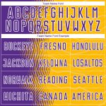 Custom Soccer Jersey with Gradient Arrow Design - Personalized Gold, Purple & White - Team Name and Number Personalized Gold