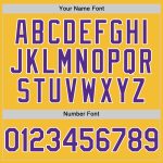 Custom Name and Number Personalized Gold Purple-White Authentic Baseball Jersey Personalized Gold Purple-White Line Authentic