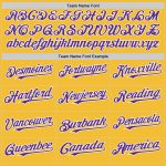 Custom Name and Number Personalized Gold Purple-White Authentic Baseball Jersey Personalized Gold Purple-White Line Authentic