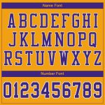 Personalized Gold Purple White Football Jersey - Authentic Mesh Jersey Personalized Gold Purple-White Mesh Authentic Football