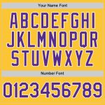 Personalized Gold Purple White Baseball Jersey - Authentic Throwback Mesh Design Personalized Gold Purple-White Mesh Authentic