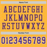 Custom Name Number Authentic Throwback Football Jersey - Personalized Gold Purple White Mesh Team Apparel Personalized Gold