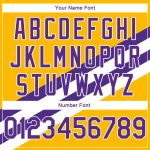 Custom Gold Purple-White Basketball Jersey with Name and Number - Modern Authentic City Edition Personalized Gold Purple-White