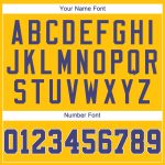 Custom Team Name and Number Performance T-Shirt - Personalized Gold Purple-White Design Personalized Gold Purple-White Performance