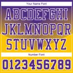 Personalized Gold Purple White Basketball Jersey Sublimation Round Neck Suit Personalized Gold Purple-White Round Neck Sublimation