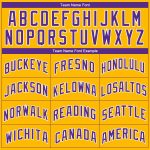 Custom Name and Number Personalized Gold Purple White Abstract Lines Basketball Jersey - Authentic City Edition Personalized