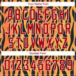 Custom Team Basketball Jersey with 3D Tiger Print Design, Personalized Name and Number, Gold Red-Black Color Personalized